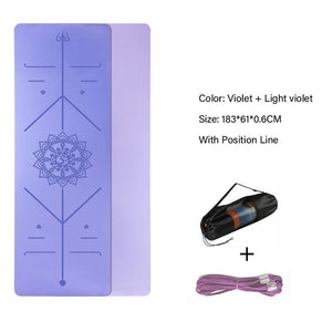 TPE Yoga Double Layer Non-Slip Mat Yoga Exercise Pad