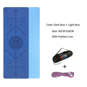 TPE Yoga Double Layer Non-Slip Mat Yoga Exercise Pad