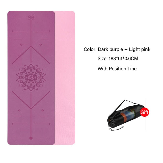 TPE Yoga Double Layer Non-Slip Mat Yoga Exercise Pad