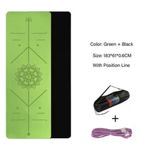 Load image into Gallery viewer, TPE Yoga Double Layer Non-Slip Mat Yoga Exercise Pad
