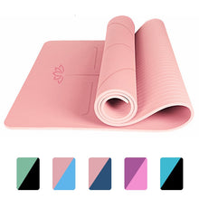 Load image into Gallery viewer, Yoga Mat with Position Line Non Slip Carpet Mat For Beginner
